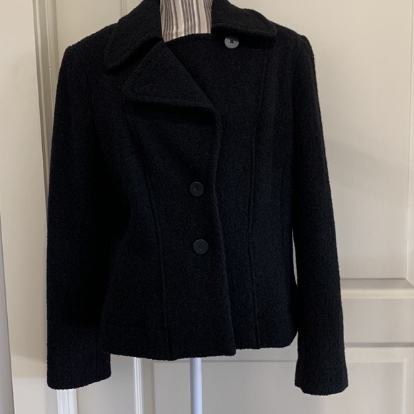 SIGRID Olsen Black 3 button jacket size 12 - Picture 2 of 7